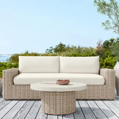 West Elm Westport Wicker Outdoor Sofa (84")