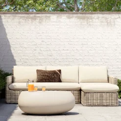 West Elm Westport Wicker Slim Profile Outdoor 2-Piece Chaise Sectional (91.5")