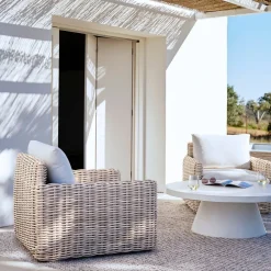 West Elm Westport Wicker Slim Profile Outdoor Lounge Chair