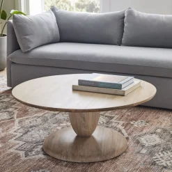 West Elm Winona Round Pedestal Coffee Table (36")