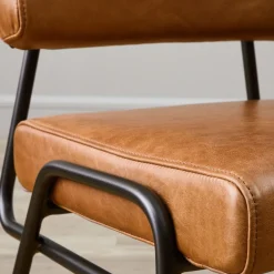 West Elm Wire Frame Leather Dining Chair