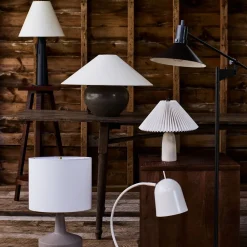 West Elm Wood & Ceramic Table Lamp (22")