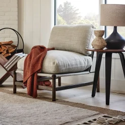 West Elm Wood & Metal Framed Chair
