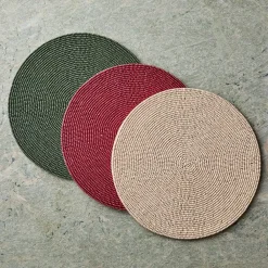 West Elm Wood Beaded Linens Placemats
