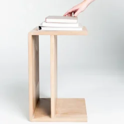 West Elm Wood C-Shaped Side Table (12.5")