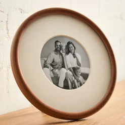 West Elm Wood Tabletop Frame w/ Metal Bowl & Brushed Woven Throw Gift Set