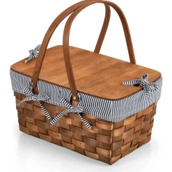 West Elm Wood Top Picnic Basket