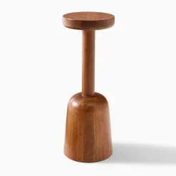 West Elm Wooden Pedestal Drink Table (8")