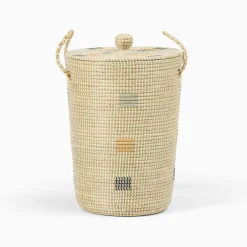 Kids West Elm Woven Cord Lidded Hamper