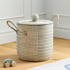 Kids West Elm Woven Cord Lidded Storage Bin