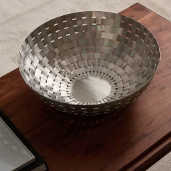 West Elm Woven Metal Bowl