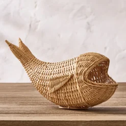 West Elm Woven Rattan Sardine Object