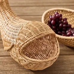 West Elm Woven Rattan Sardine Object