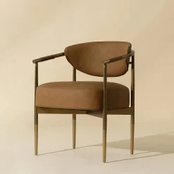 West Elm Ximena Vegan Leather Dining Arm Chair