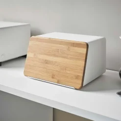 West Elm Yamazaki Bread Box w/ Cutting Board Lid