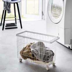 West Elm Yamazaki Rolling Wire Basket