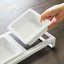 West Elm Yamazaki Tower Pet Food Bowl w/ Stand