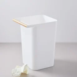 West Elm Yamazaki Wood Handle Trash Can