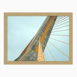 West Elm Yellow Bridge Framed Wall Art