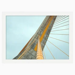 West Elm Yellow Bridge Framed Wall Art