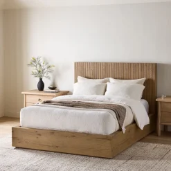 West Elm Zahra Reeded Oak Bed