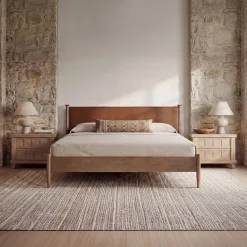 West Elm Zaire Leather Bed
