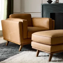 West Elm Zander Chair & Ottoman Set