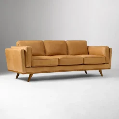 West Elm Zander Leather Sofa (90")