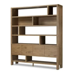 West Elm Zelina Oak Wide Bookcase (84")
