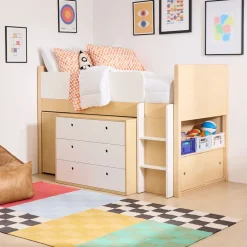 Kids West Elm Ziggy Low Loft Bed w/ Desk & Dresser