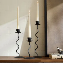 West Elm Zigzag Metal Taper Holders