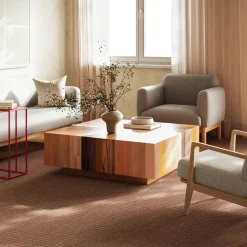 West Elm Zora Solid Mahogany Square Coffee Table (43")